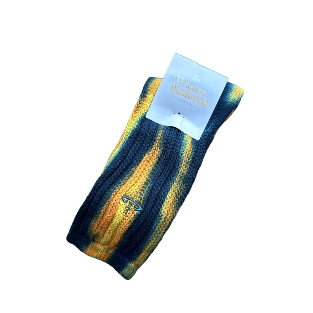 NWT Vivienne Westwood Tie Dye Crew Socks - Yellow